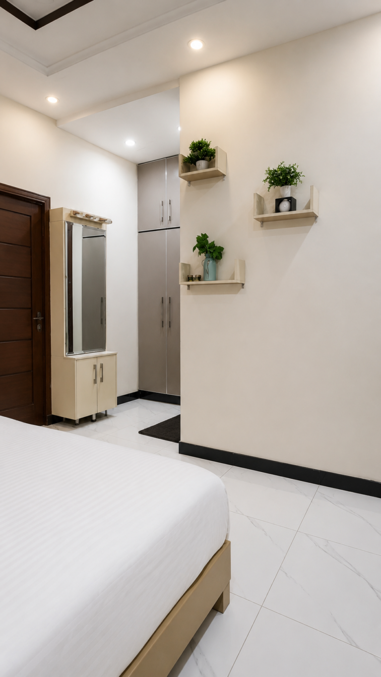 Luxe Corner | Fireplace | 2BR Stay | Bahria Town Lahore