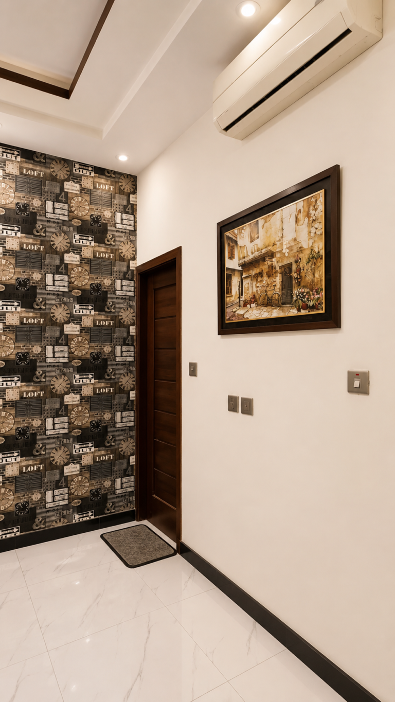 Luxe Corner | Fireplace | 2BR Stay | Bahria Town Lahore