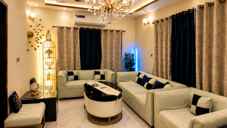 Luxe Corner | Fireplace | 2BR Stay | Bahria Town Lahore